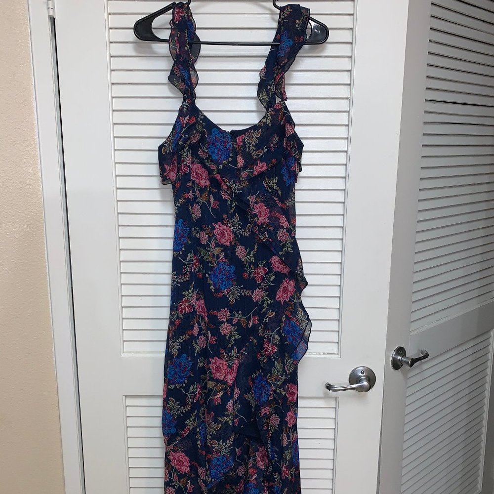 WAYF Dark Blue Floral Maxi